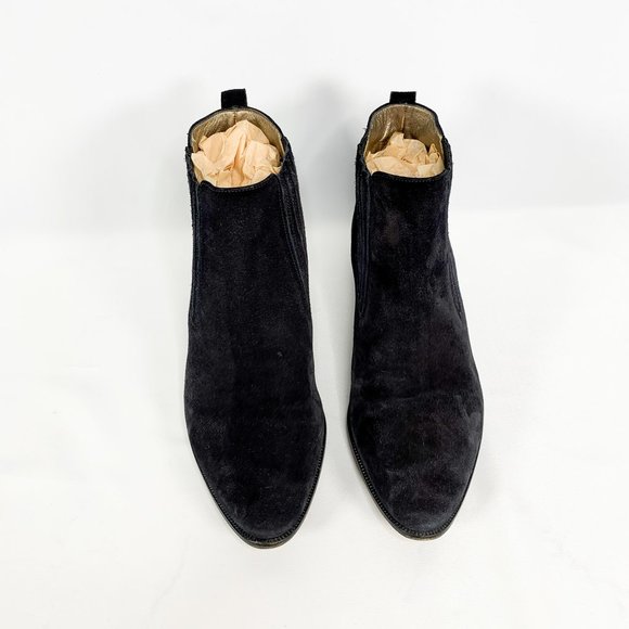 ISABEL MARANT Black Semi Pointed Suede Ankle Boots - Picture 5 of 8